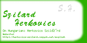 szilard herkovics business card